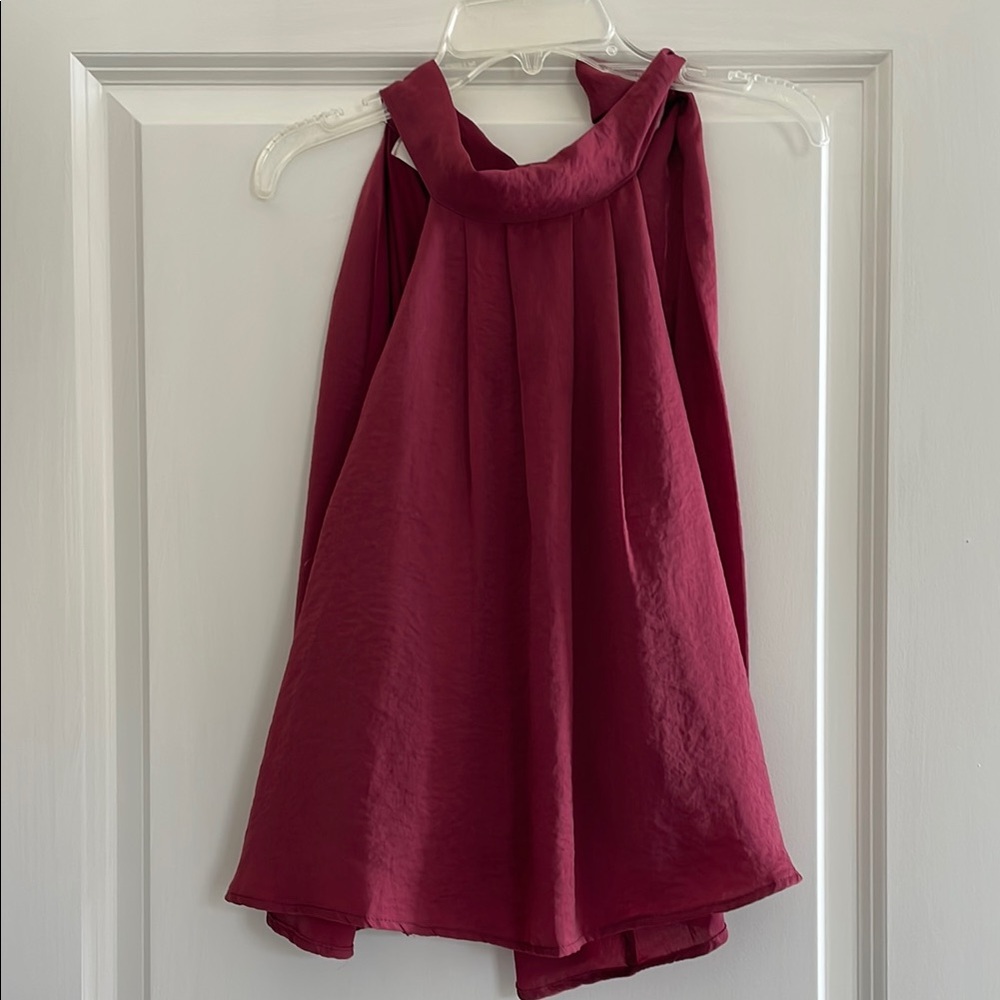 B Original Burgundy Sleeveless Blouse Size Medium